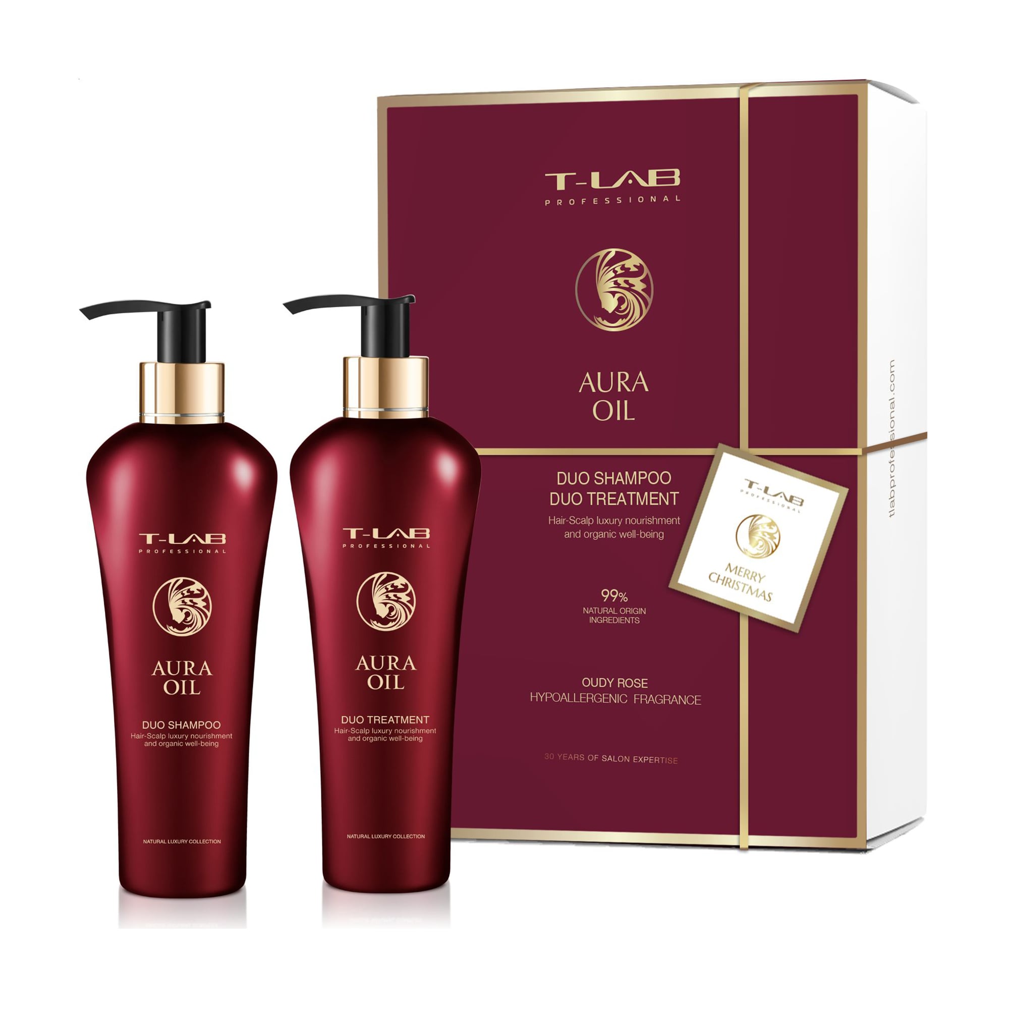 Уцінка! Подарунковий набір для волосся T-LAB Professional Aura Oil (шампунь, 300 мл + кондиціонер, 300 мл)